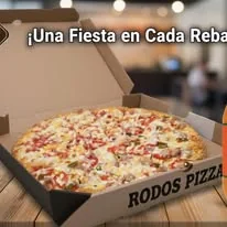 Pizza Rodos dentro de caja